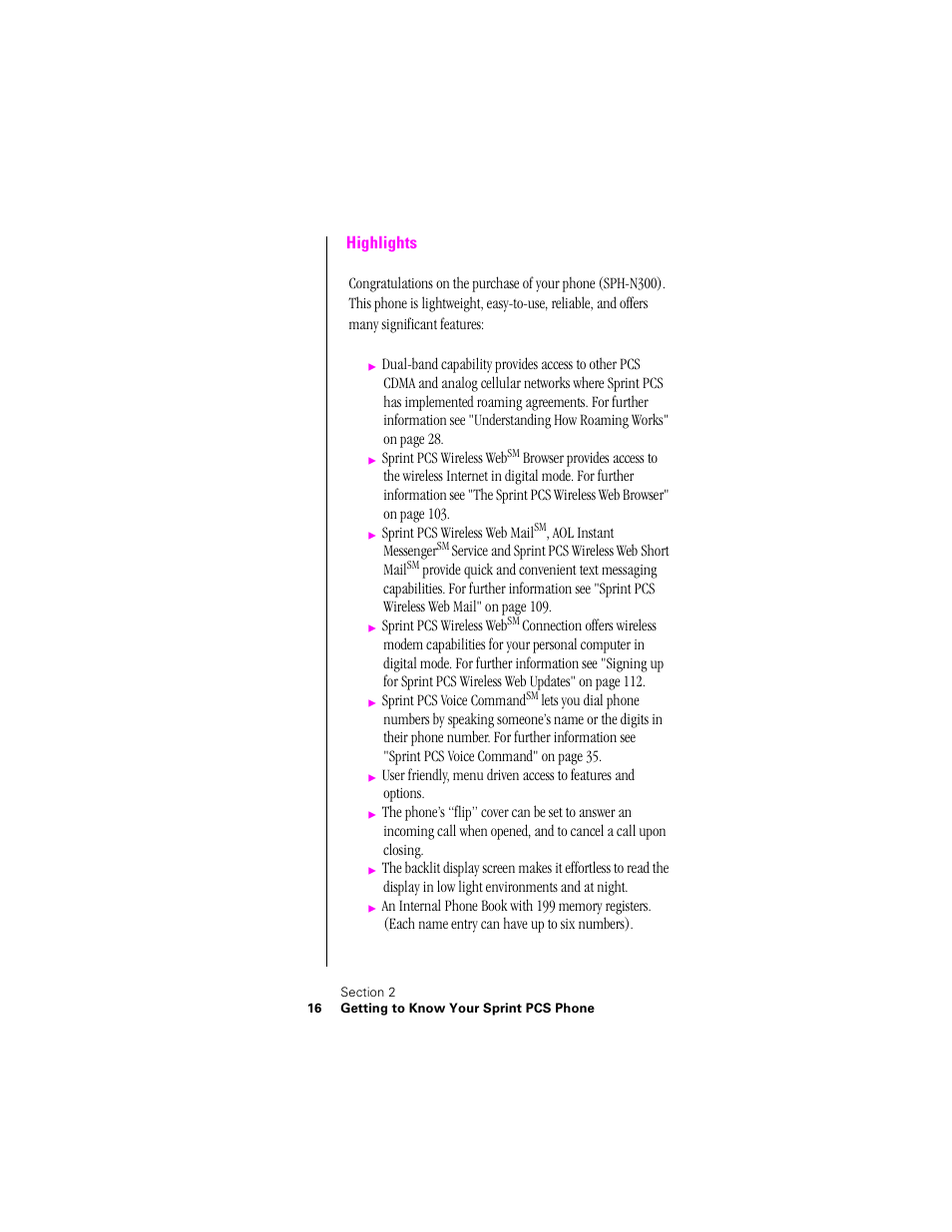 Highlights | Samsung SPH-N300NS-XAR User Manual | Page 16 / 163
