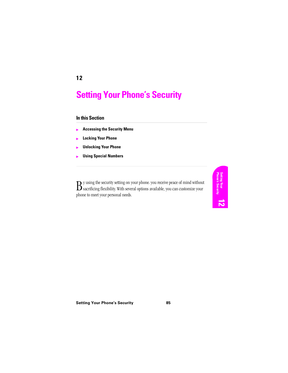 Setting your phone’s security | Samsung SPH-N300NS-XAR User Manual | Page 85 / 163