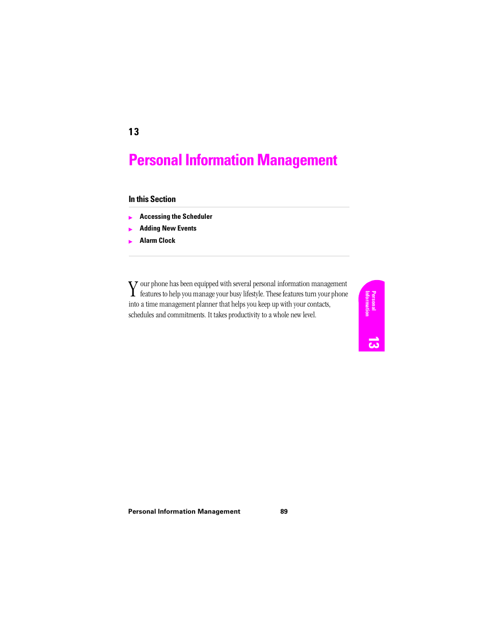 Personal information management | Samsung SPH-N300NS-XAR User Manual | Page 89 / 163