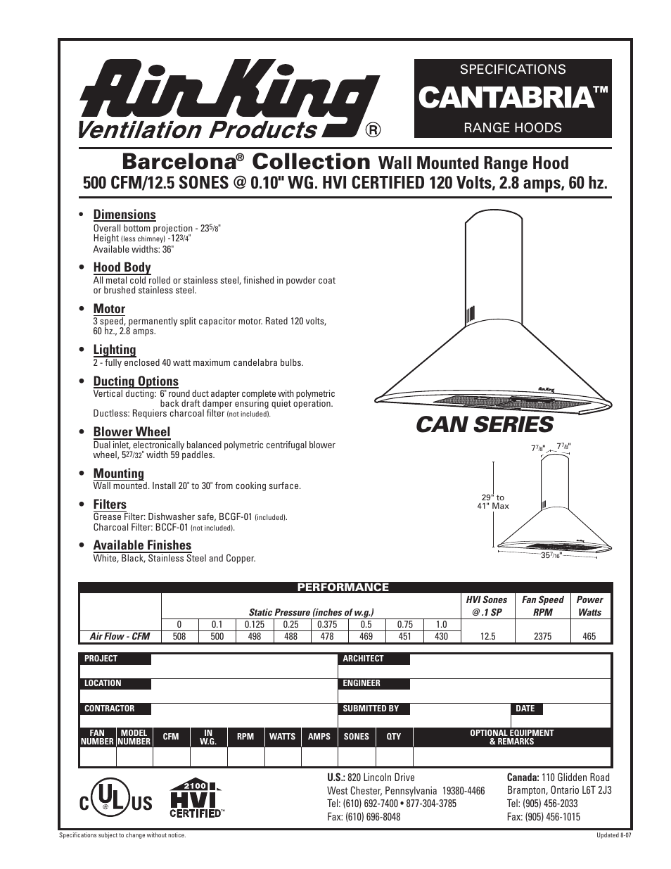 Air King 500CFM User Manual | 1 page