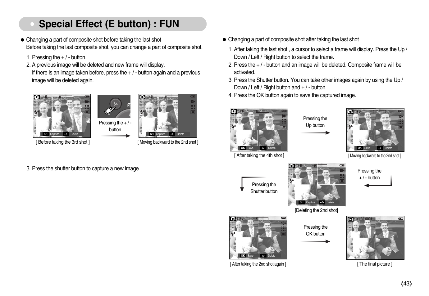 Special effect (e button) : fun | Samsung EC-S1050BDA-AS User Manual | Page 44 / 102