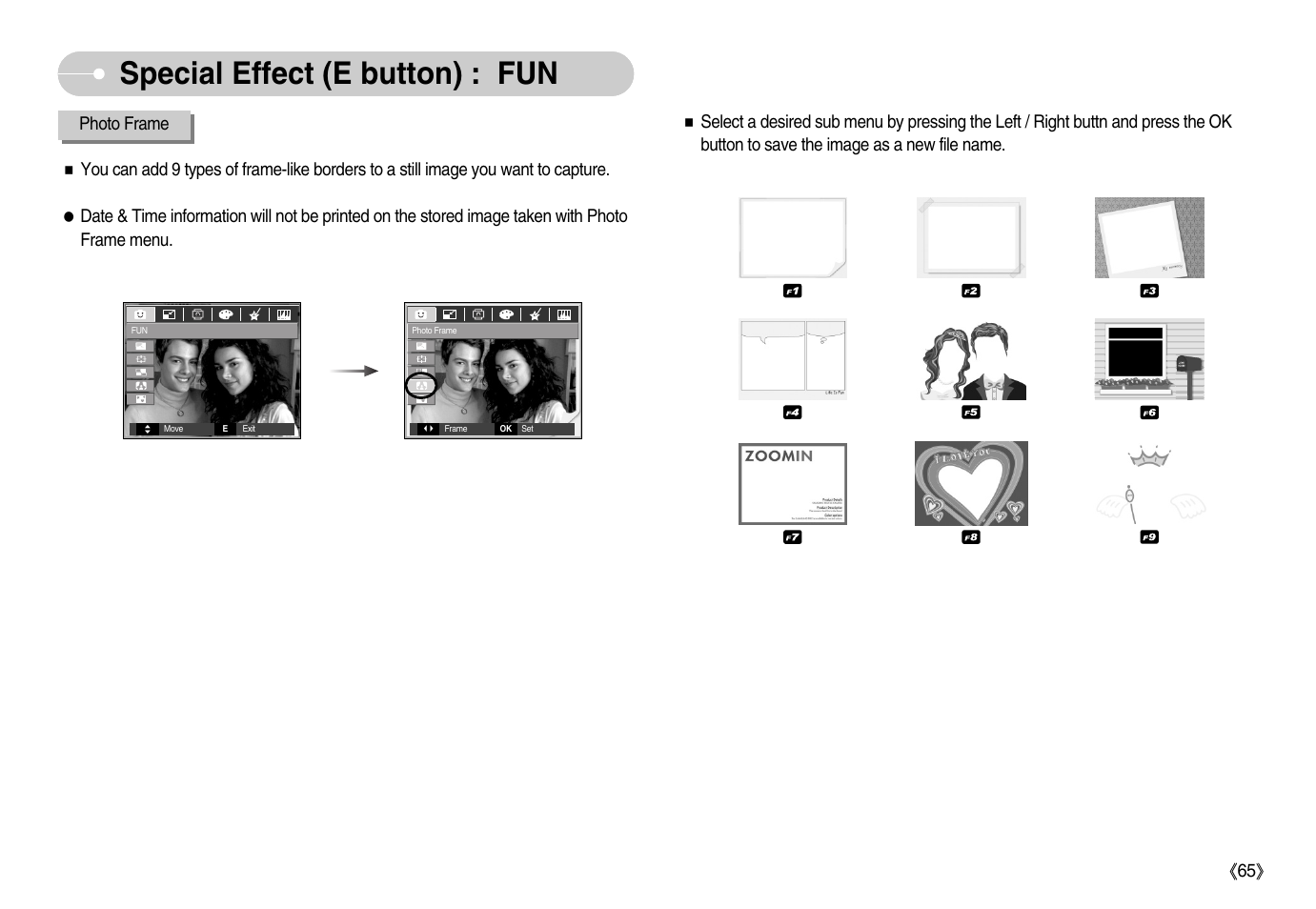 Special effect (e button) : fun | Samsung EC-S1050BDA-AS User Manual | Page 66 / 102
