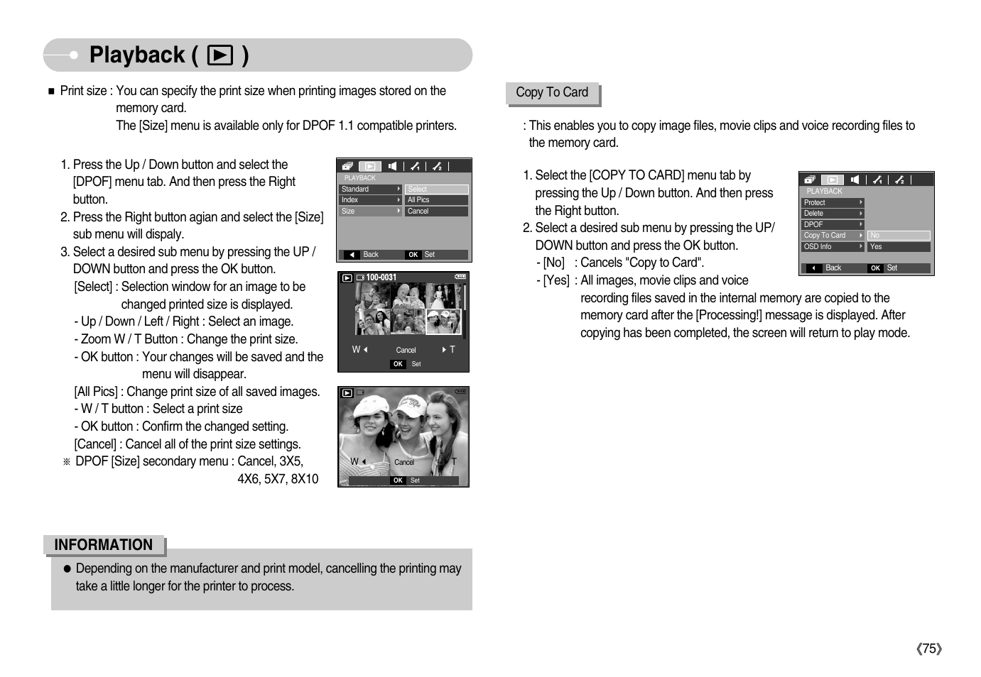 Playback ( ), Information | Samsung EC-S1050BDA-AS User Manual | Page 76 / 102