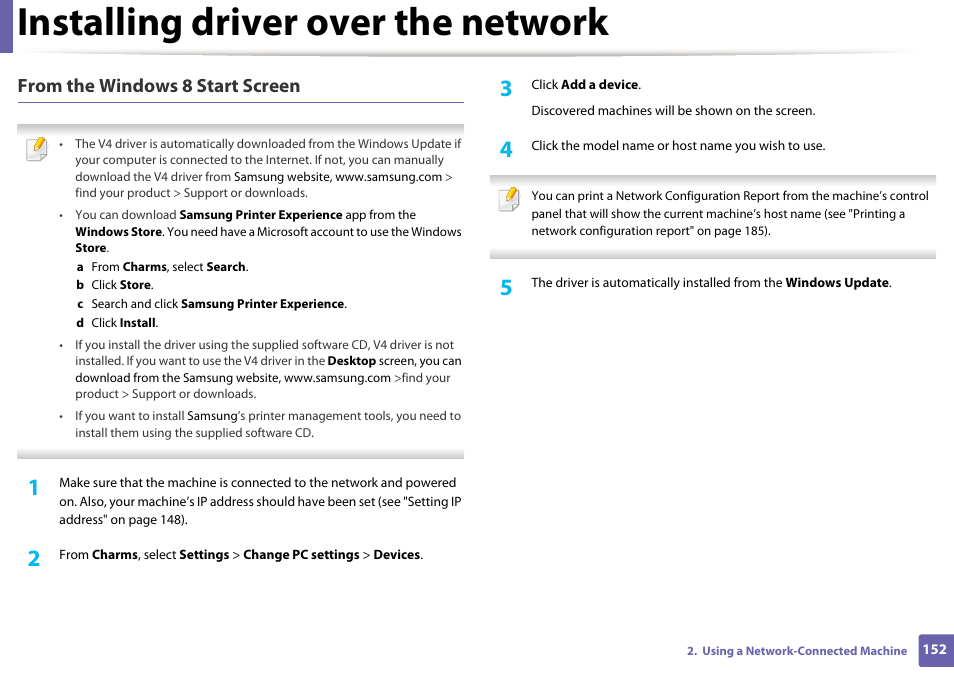 Installing driver over the network | Samsung SL-M2875FD-XAA User Manual | Page 152 / 324