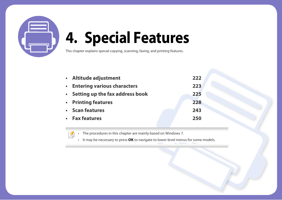 Special features | Samsung SL-M2875FD-XAA User Manual | Page 221 / 324