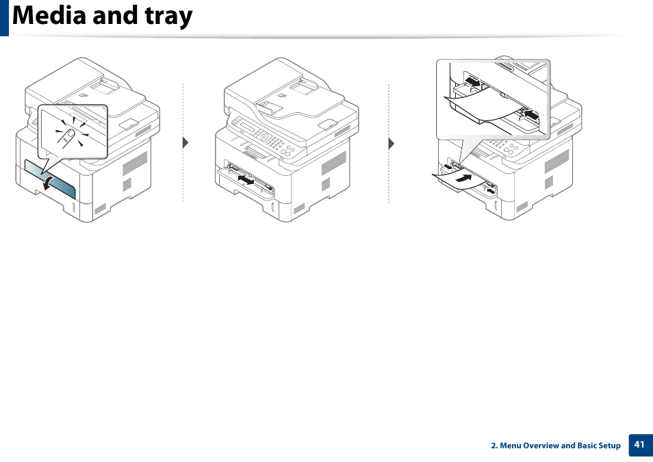 Media and tray | Samsung SL-M2875FD-XAA User Manual | Page 41 / 324