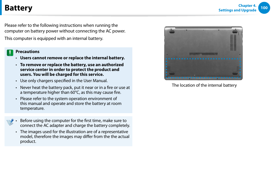 Battery | Samsung NP540U4E-K01US User Manual | Page 101 / 147