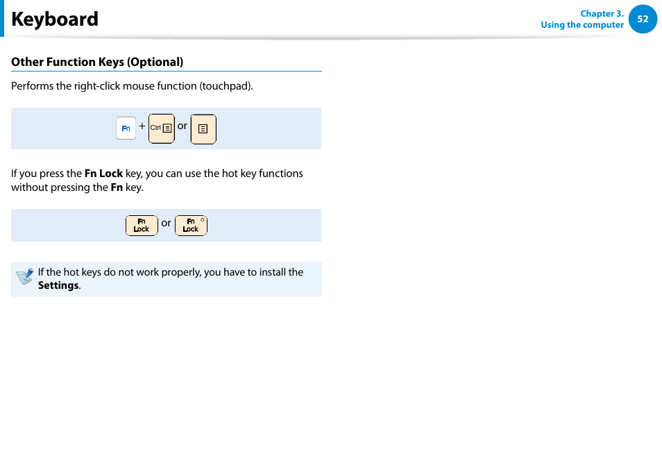 Keyboard | Samsung NP540U4E-K01US User Manual | Page 53 / 147