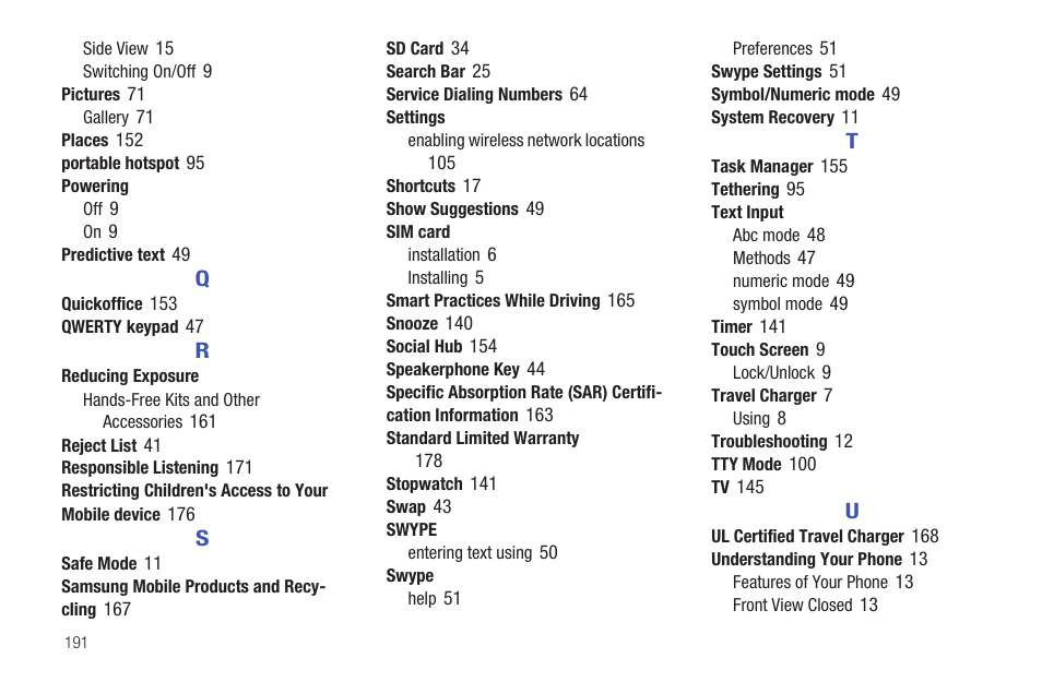 Samsung SGH-I927ZKAATT User Manual | Page 196 / 197