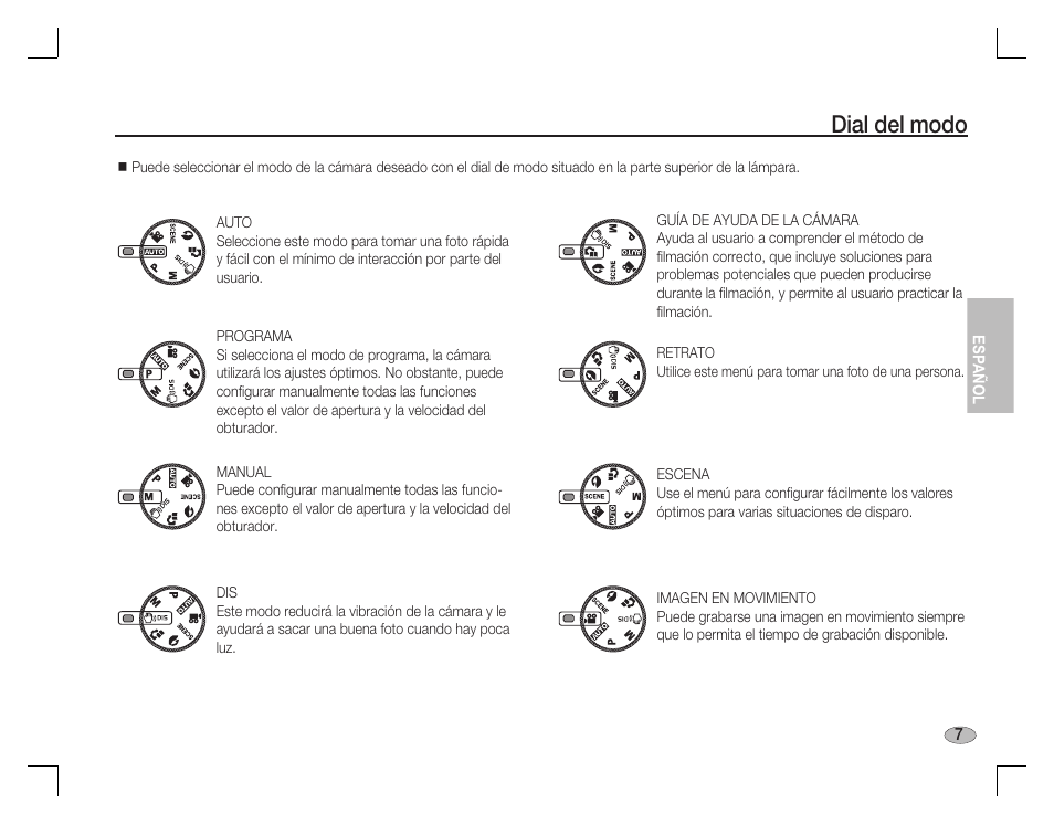 Dial del modo | Samsung EC-S860ZPBA-US User Manual | Page 40 / 50