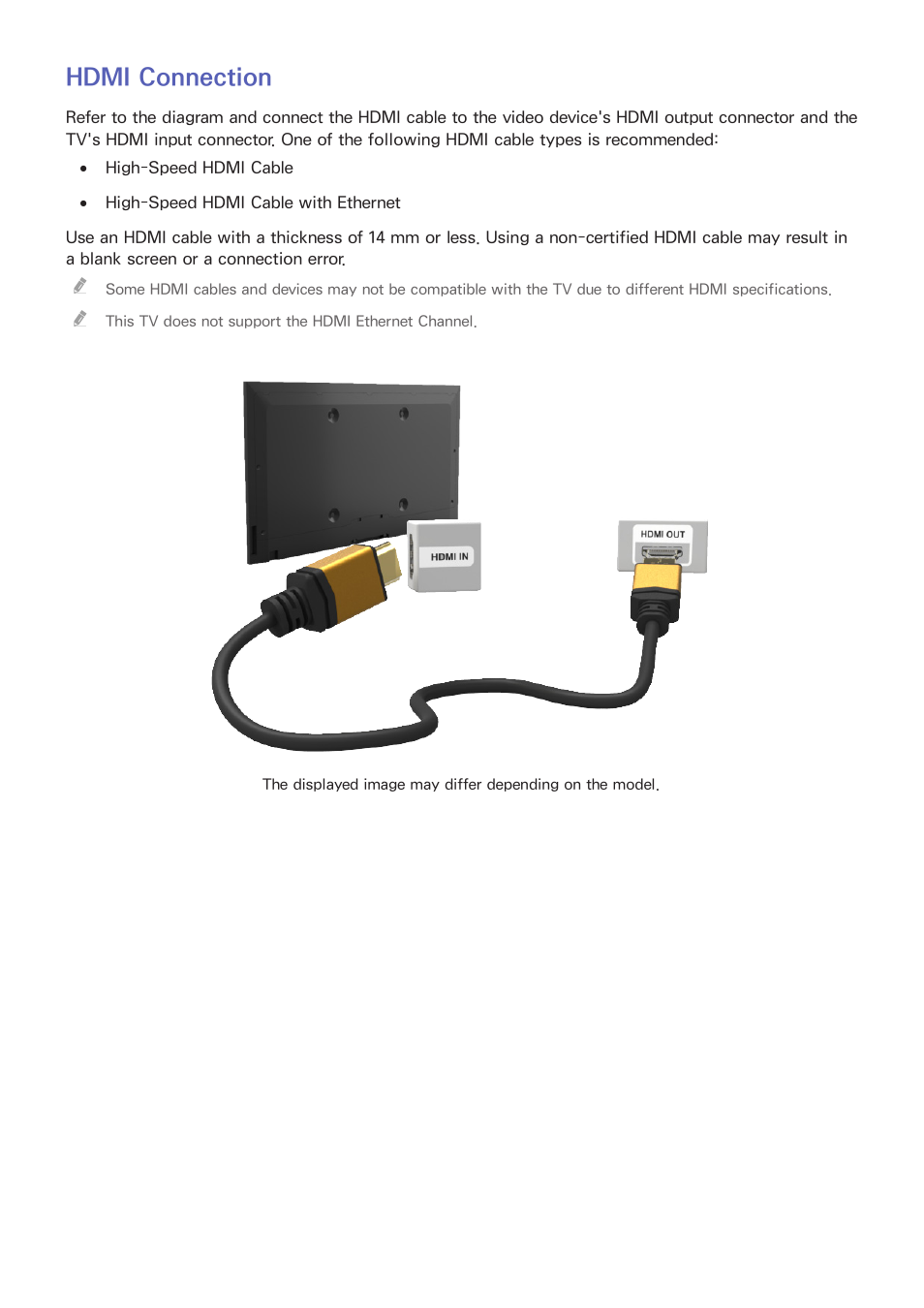 Hdmi connection | Samsung UN60F6350AFXZA User Manual | Page 11 / 170