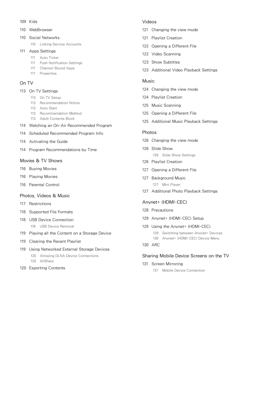 Samsung UN60F6350AFXZA User Manual | Page 6 / 170