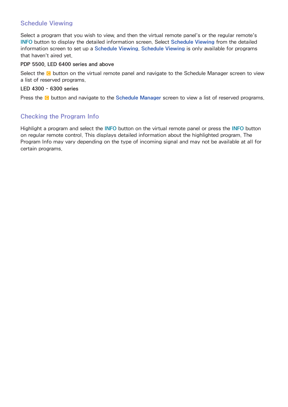 Checking the program info | Samsung UN60F6350AFXZA User Manual | Page 71 / 170
