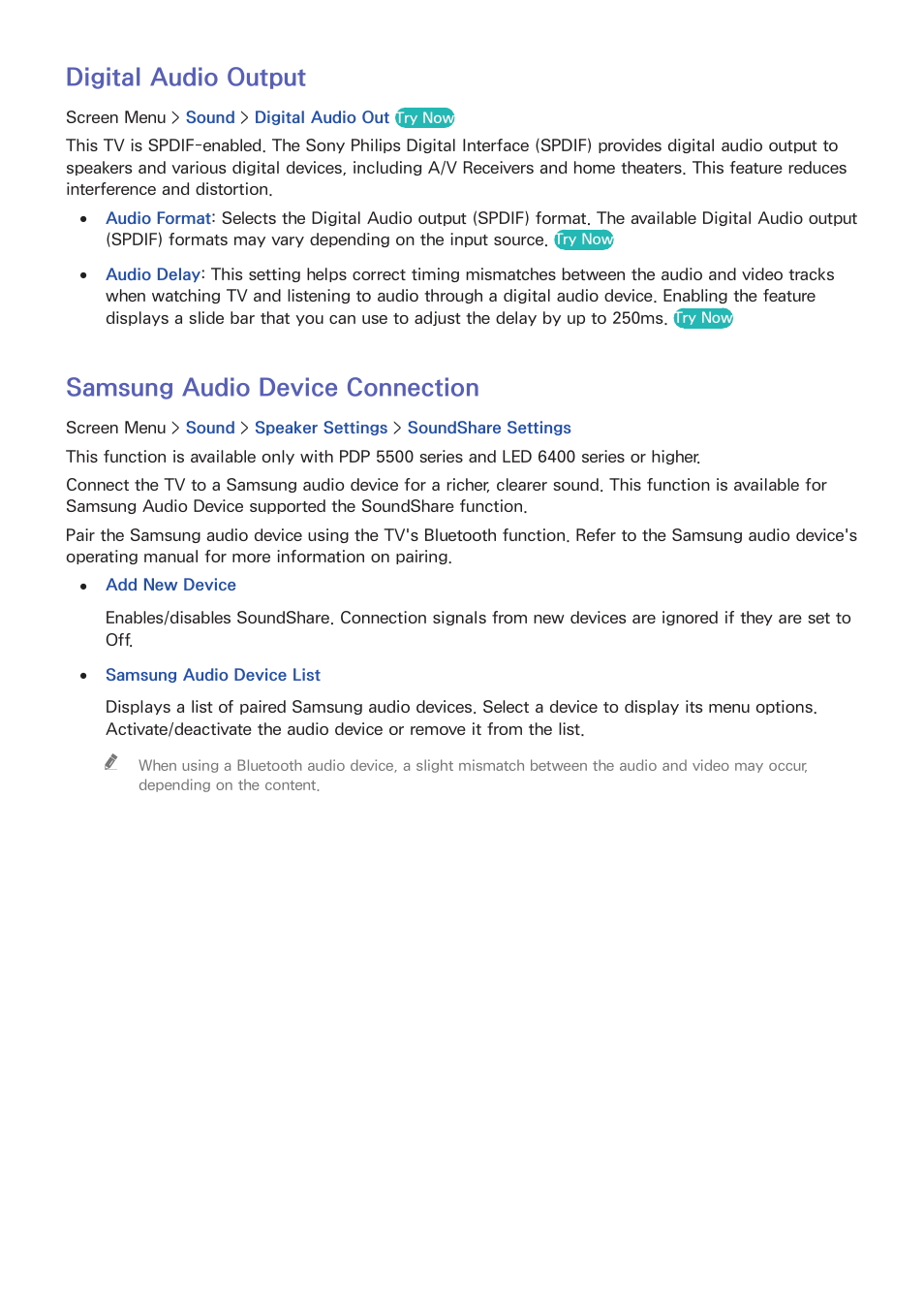 88 digital audio output, 88 samsung audio device connection, Digital audio output | Samsung audio device connection | Samsung UN60F6350AFXZA User Manual | Page 95 / 170