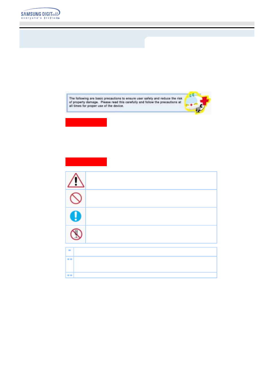 Safety precautions | Samsung SD-616EEPS User Manual | Page 3 / 20