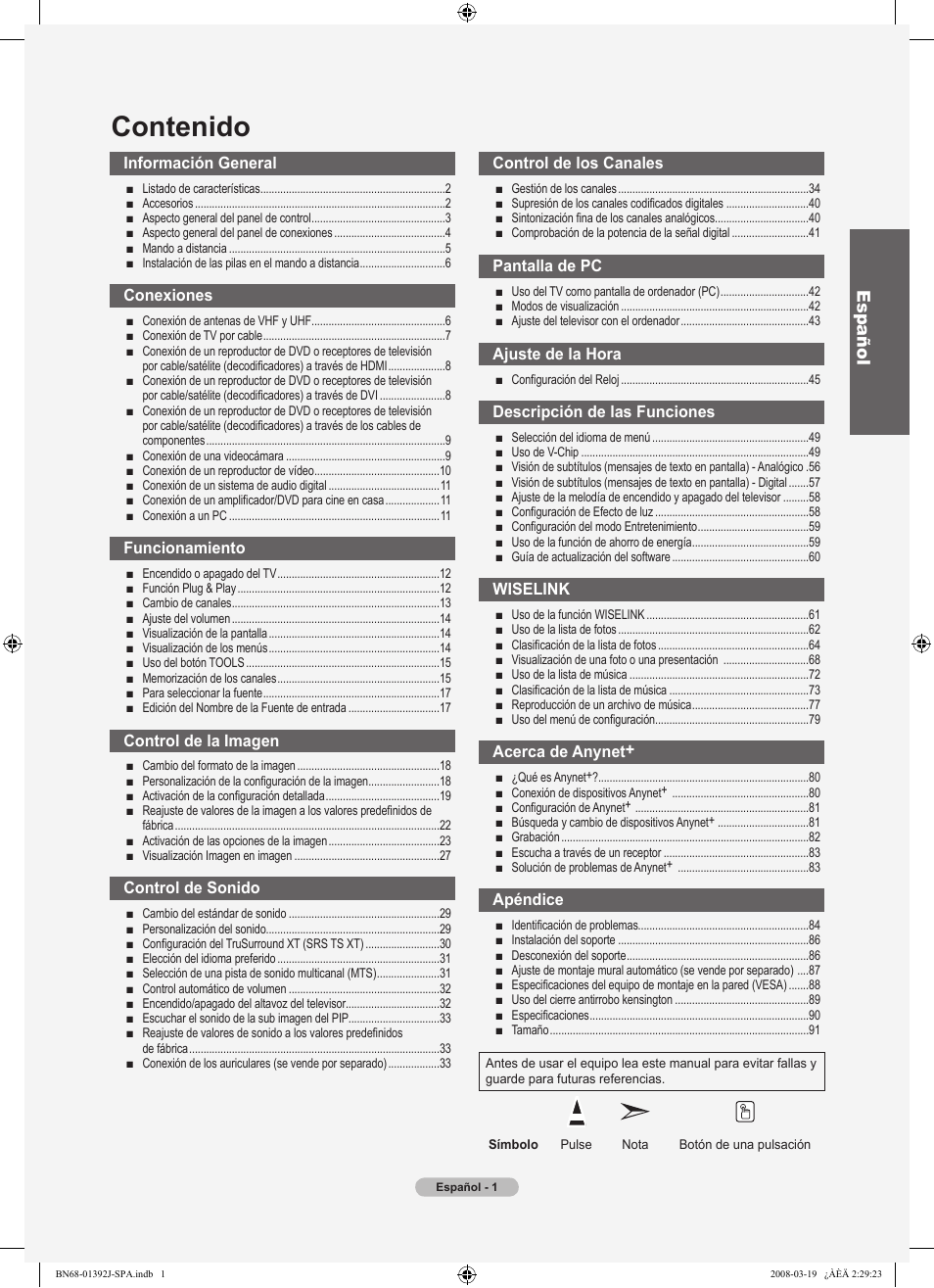 Samsung LN46A540P2FXZA User Manual | Page 105 / 197