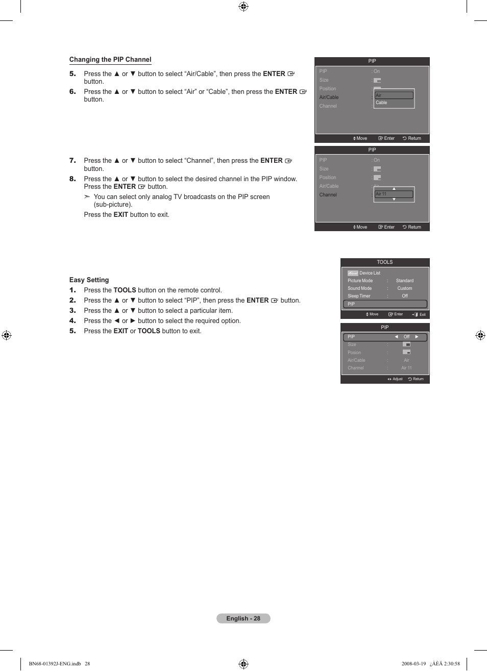 Samsung LN46A540P2FXZA User Manual | Page 30 / 197