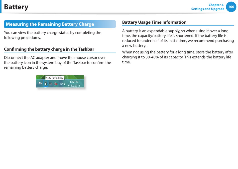 Battery | Samsung NP915S3G-K04US User Manual | Page 100 / 145