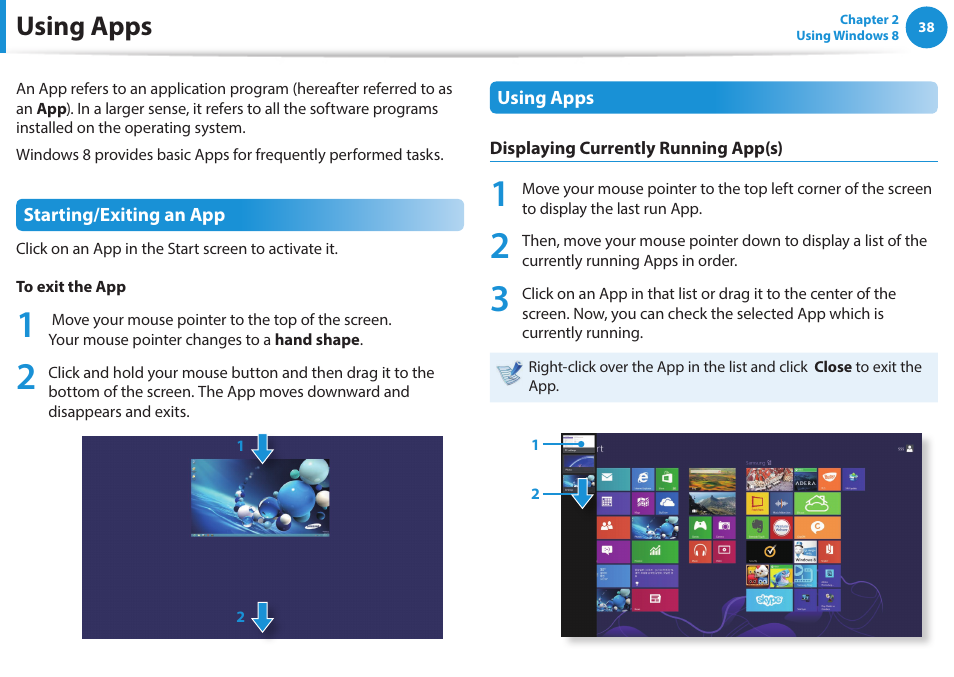 Using apps | Samsung NP915S3G-K04US User Manual | Page 38 / 145