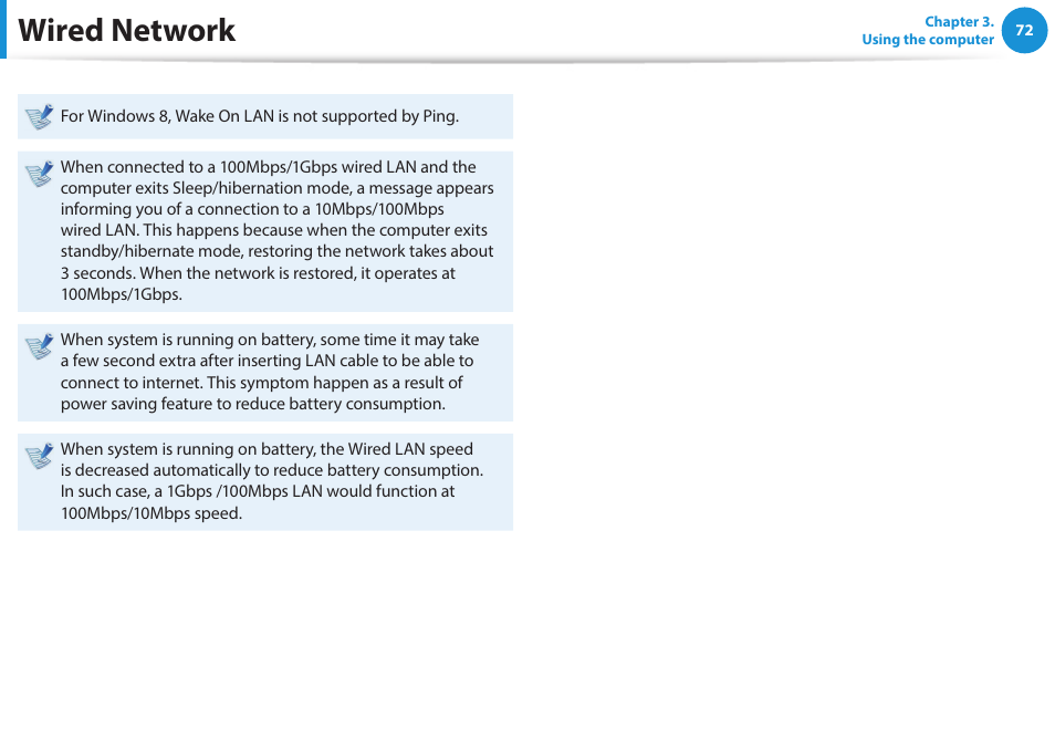 Wired network | Samsung NP915S3G-K04US User Manual | Page 72 / 145