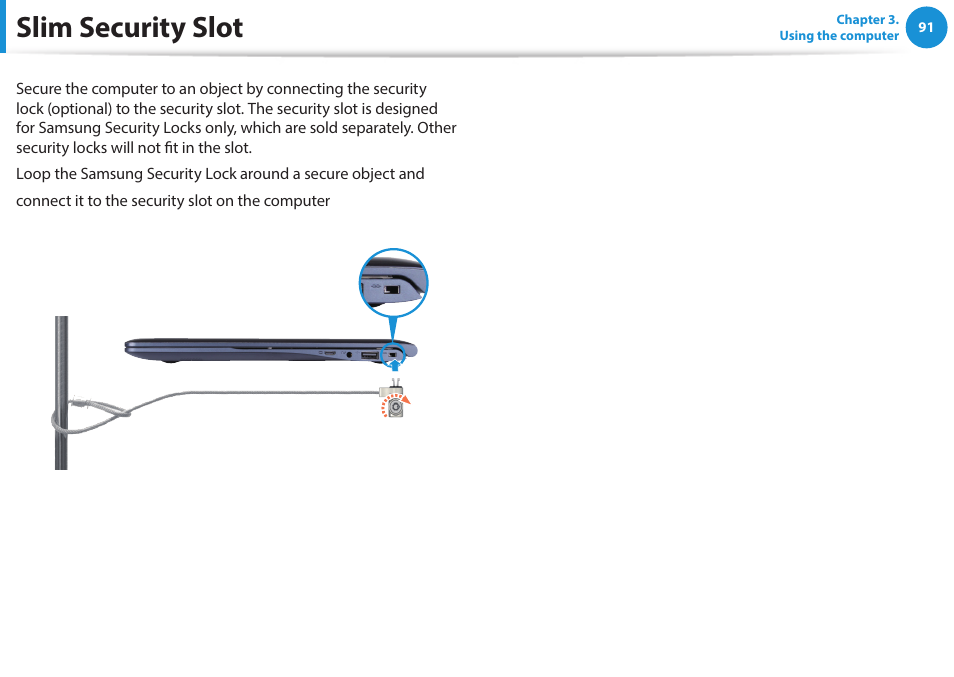 Slim security slot | Samsung NP915S3G-K04US User Manual | Page 91 / 145