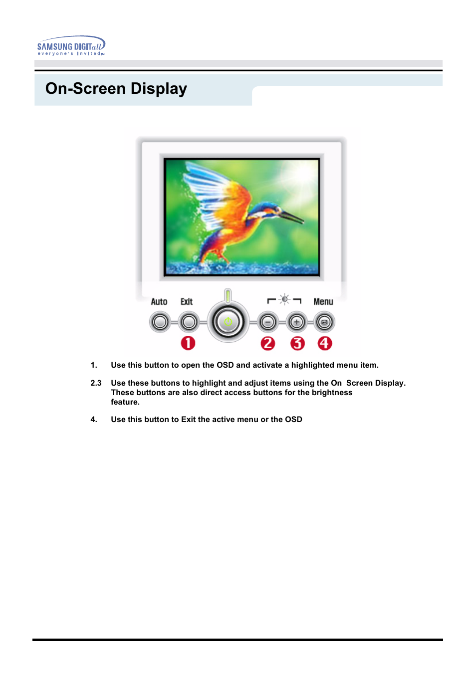 On-screen display | Samsung GH17VSSN User Manual | Page 25 / 70