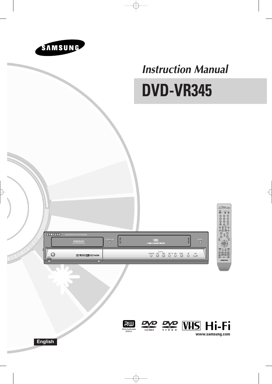 Samsung DVD-VR345-XAA User Manual | 109 pages