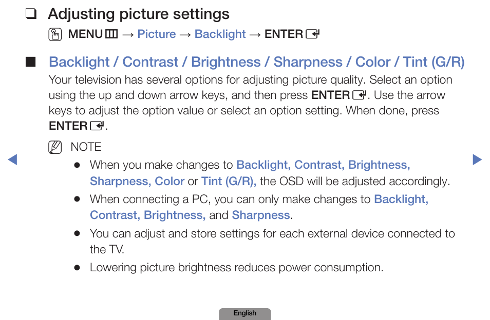 Adjusting picture settings | Samsung LN19D450G1DXZA User Manual | Page 26 / 200