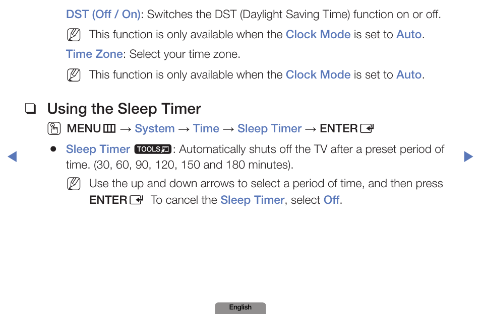 Using the sleep timer | Samsung LN19D450G1DXZA User Manual | Page 85 / 200