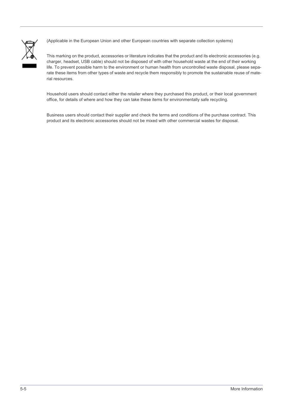 Correct disposal of this product, Waste electrical & electronic equipment) -5 | Samsung LS24B240KL-ZA User Manual | Page 38 / 38