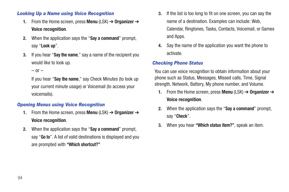 For more information | Samsung SGH-T379UABTMB User Manual | Page 100 / 174