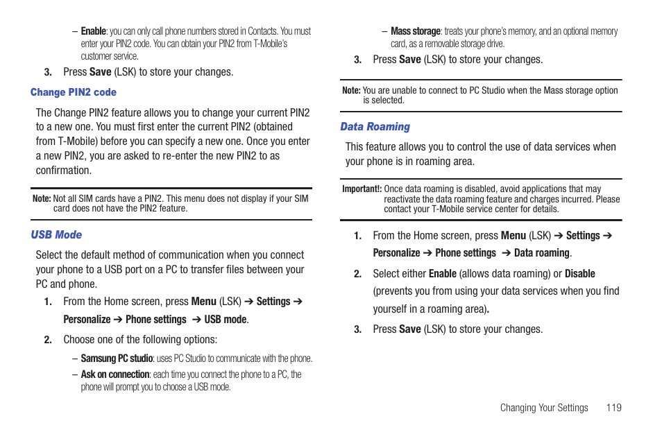 Samsung SGH-T379UABTMB User Manual | Page 125 / 174