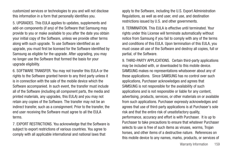 Samsung SGH-T379UABTMB User Manual | Page 165 / 174