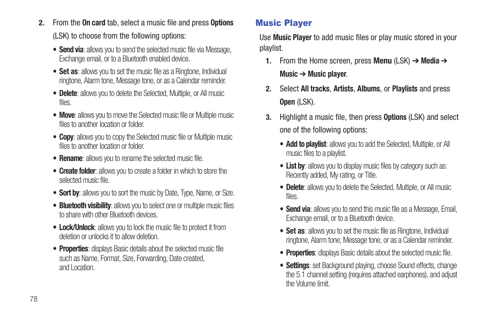 Music player | Samsung SGH-T379UABTMB User Manual | Page 84 / 174