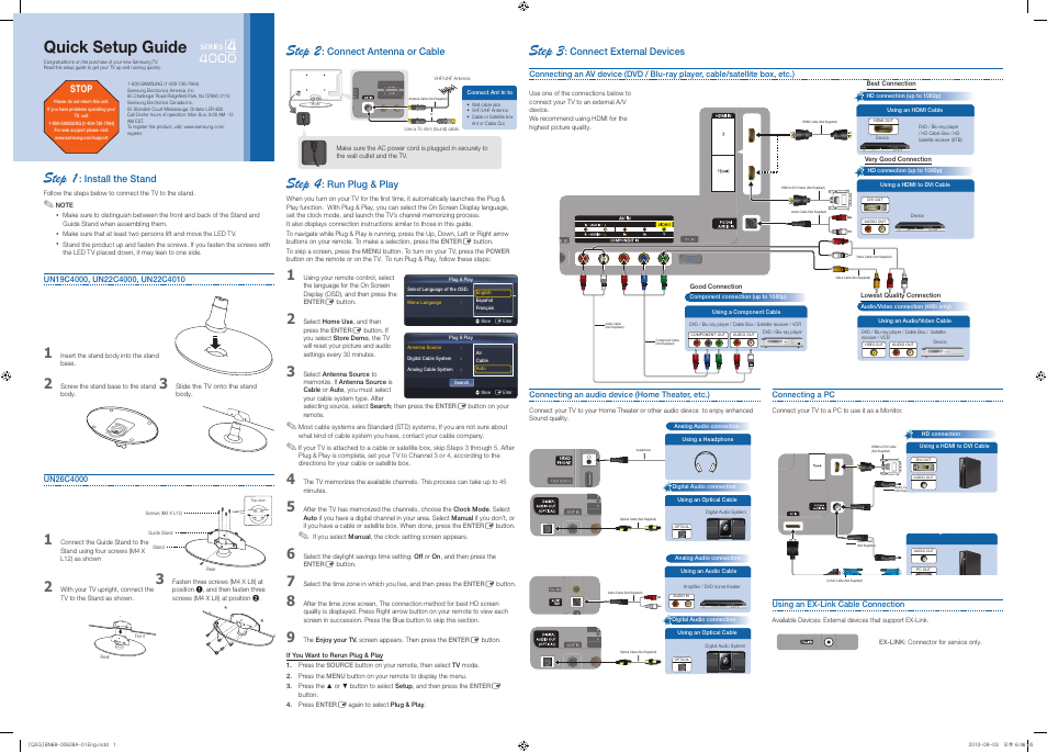 Samsung UN22C4000PDXZA User Manual | 2 pages