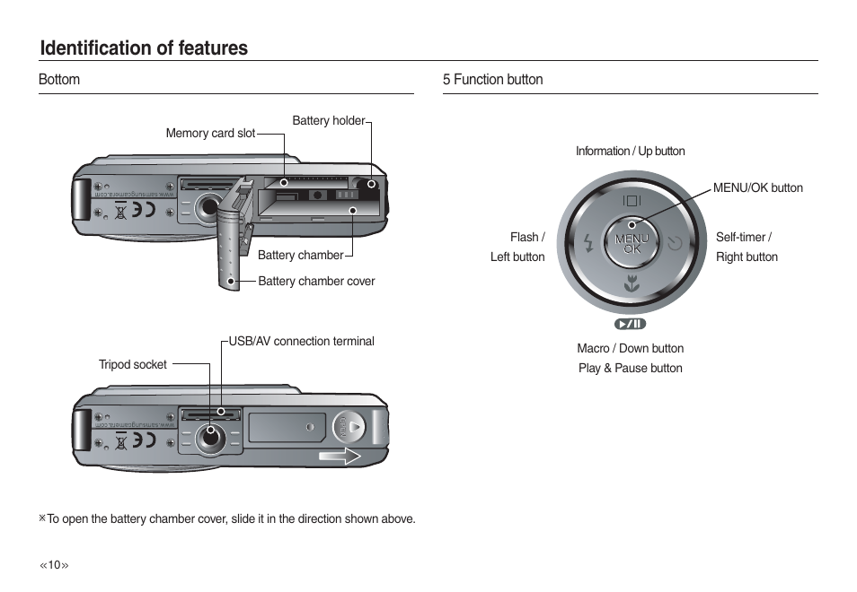 Identification of features | Samsung L730 User Manual | Page 11 / 111