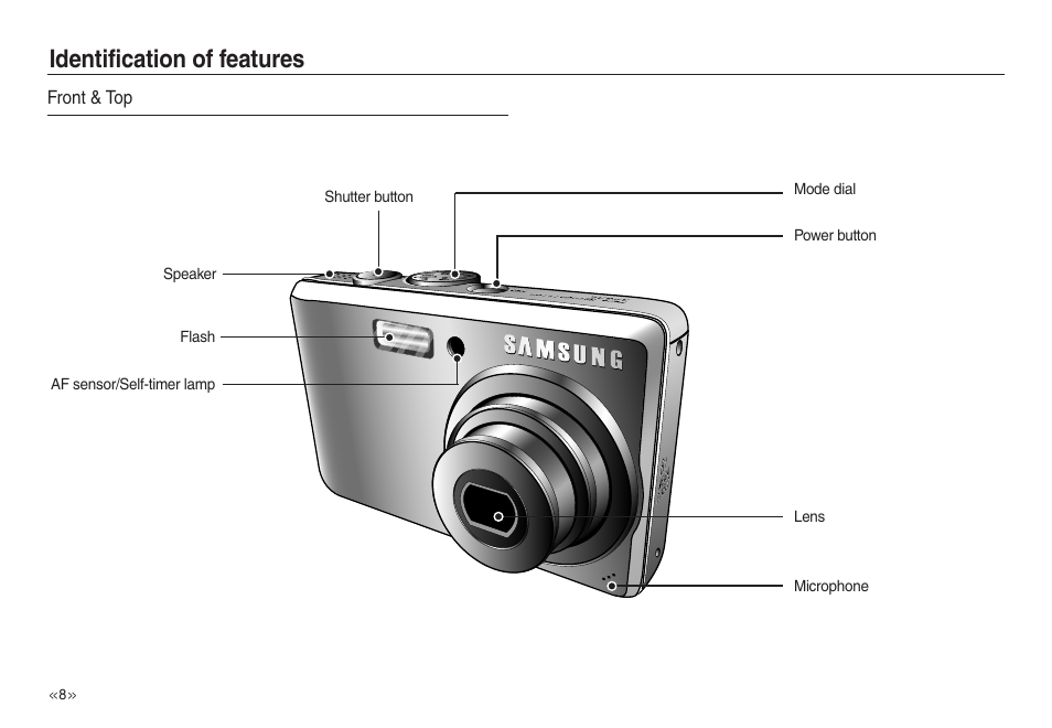 Identification of features | Samsung L730 User Manual | Page 9 / 111