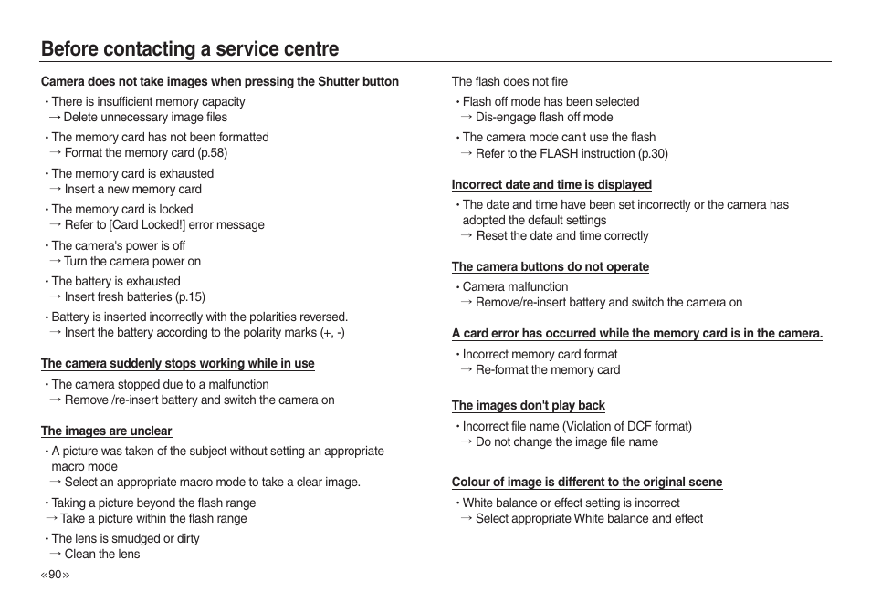 Before contacting a service centre | Samsung L730 User Manual | Page 91 / 111