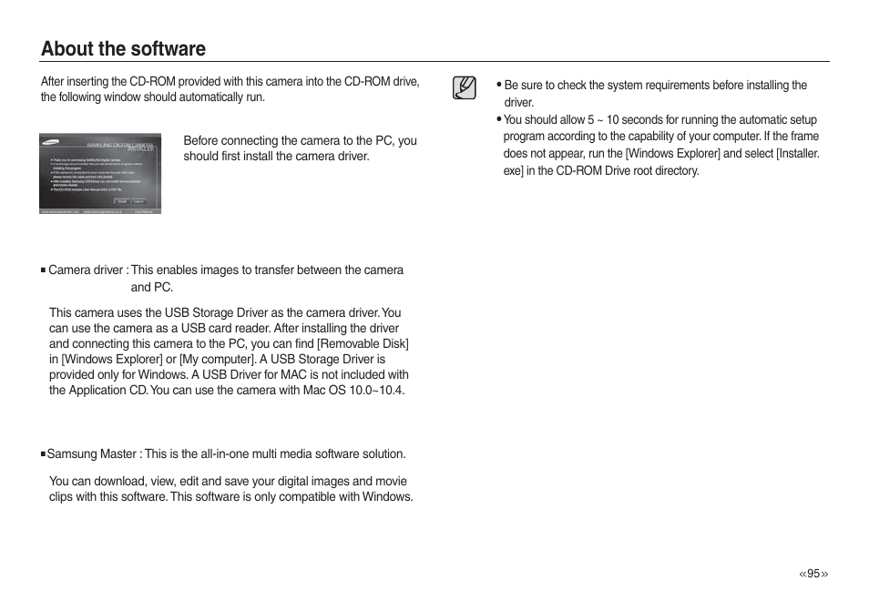 About the software | Samsung L730 User Manual | Page 96 / 111