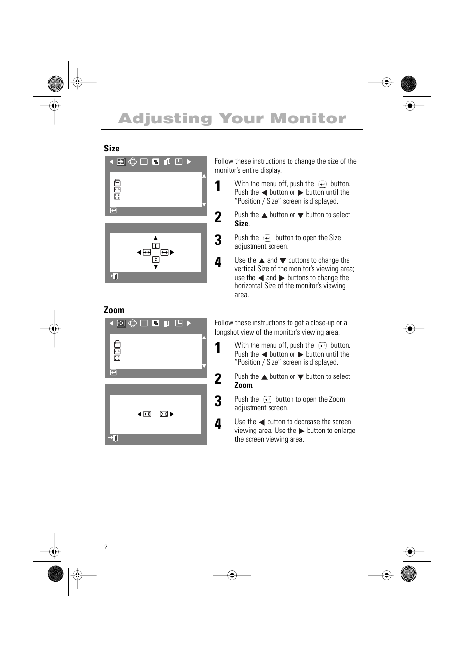 Adjusting your monitor | Samsung AQ17ISBU User Manual | Page 14 / 29