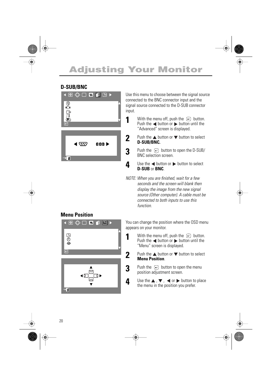 Adjusting your monitor | Samsung AQ17ISBU User Manual | Page 22 / 29