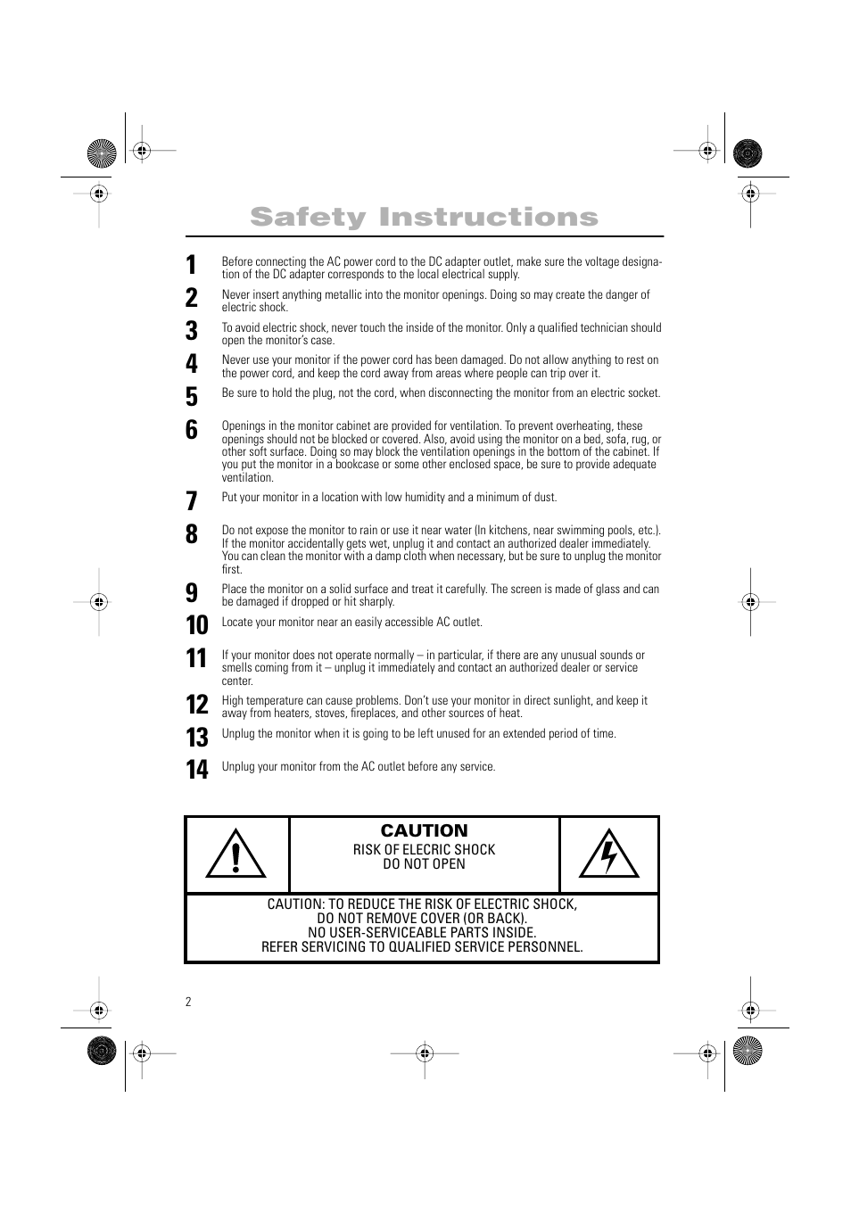 Safety instructions | Samsung AQ17ISBU User Manual | Page 4 / 29