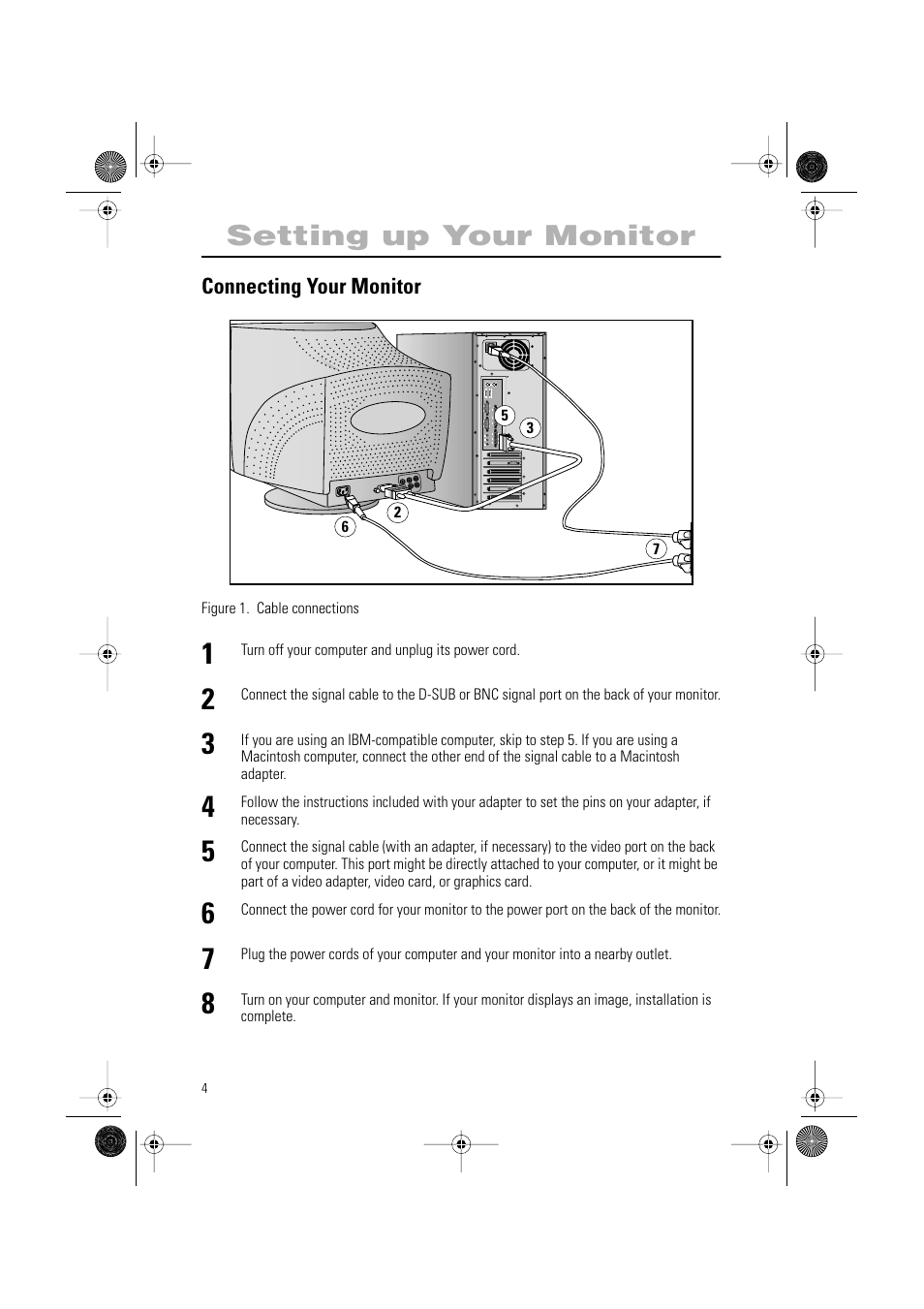 Setting up your monitor | Samsung AQ17ISBU User Manual | Page 6 / 29
