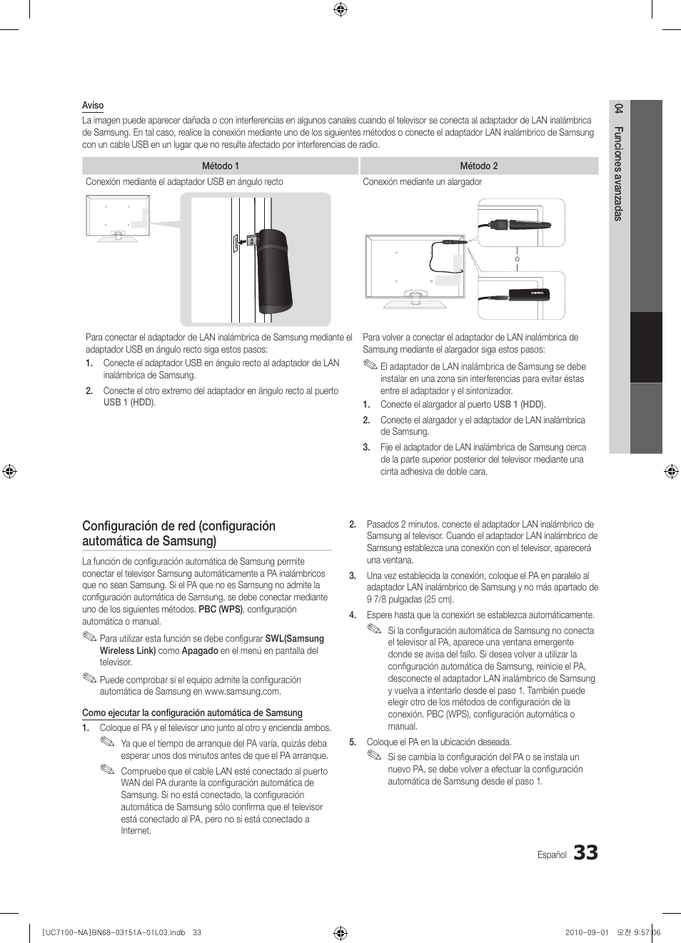 Samsung UN46C7100WFXZA User Manual | Page 100 / 201