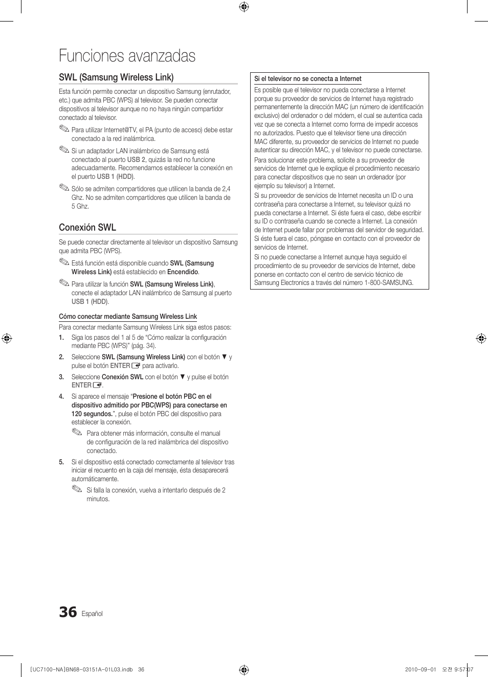 Funciones avanzadas | Samsung UN46C7100WFXZA User Manual | Page 103 / 201