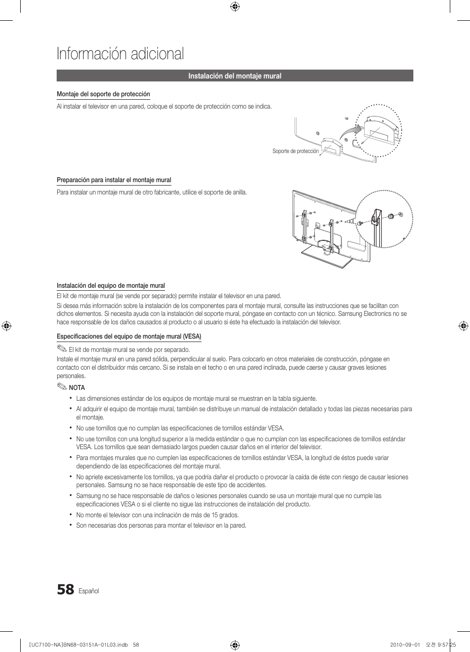 Información adicional | Samsung UN46C7100WFXZA User Manual | Page 125 / 201