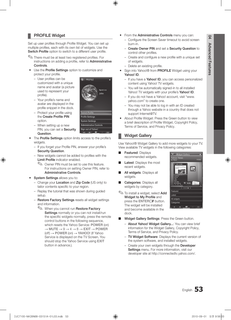 Samsung UN46C7100WFXZA User Manual | Page 53 / 201