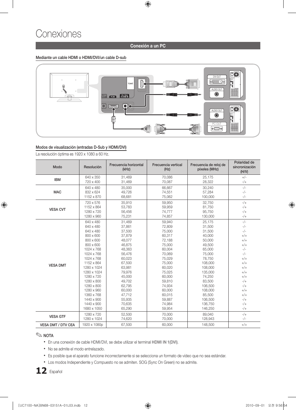 Conexiones | Samsung UN46C7100WFXZA User Manual | Page 79 / 201