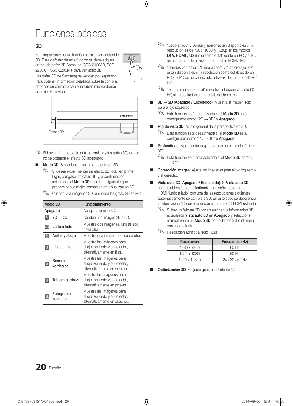Funciones básicas | Samsung UN46C7100WFXZA User Manual | Page 87 / 201