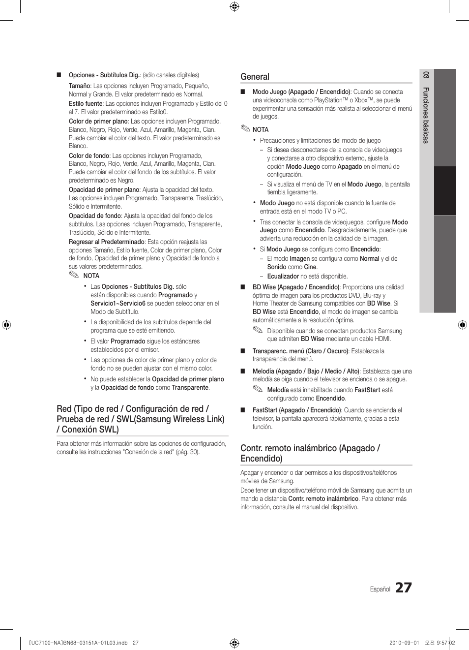 Samsung UN46C7100WFXZA User Manual | Page 94 / 201